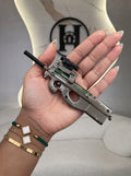 Hidden Mini Vault FN P90 Detachable Keychain Gun Metal