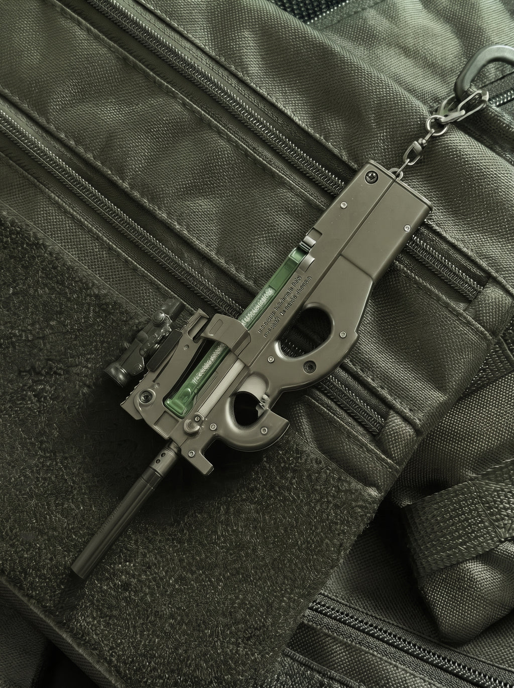 Hidden Mini Vault FN P90 Detachable Keychain Gun Metal